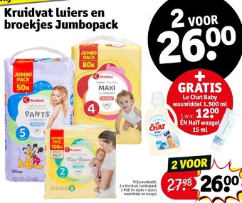 Kruidvat Luiers en broekjes jumbopack aanbieding