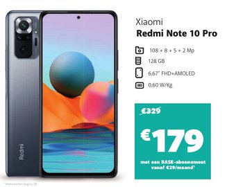 Base Xiaomi Redmi Note 10 Pro aanbieding