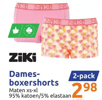 Action ZiKi Dames boxershorts aanbieding