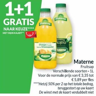 Intermarché Materne Fruitsap aanbieding