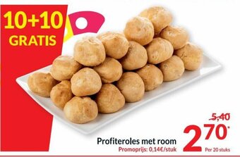 Intermarché Profiteroles met room aanbieding