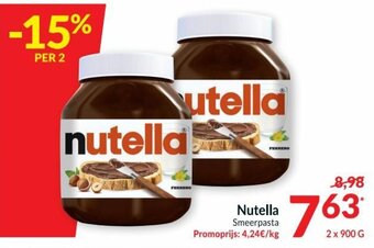 Intermarché Nutella aanbieding