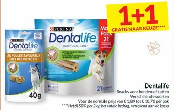 Intermarché Dentalife Snacks voor honden of katten aanbieding