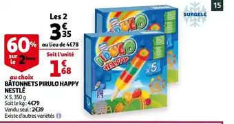 Auchan Nestlé Bâtonnets Pirulo Happy aanbieding