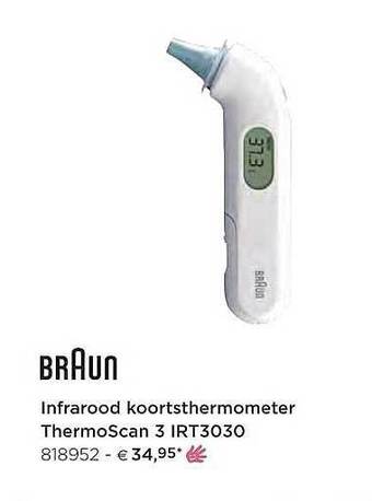 Dreambaby Braun Infrarood Koortsthermometer Thermoscan 3 Irt3030 aanbieding