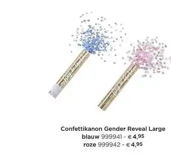 Confettikanon Gender Reveal Large Blauw Of Roze