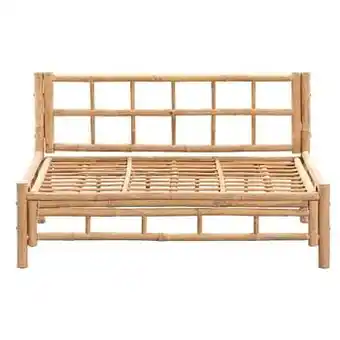 Leen Bakker Palletbank Tarifa bamboe - naturelkleur - 120x85x66 cm - Leen Bakker aanbieding