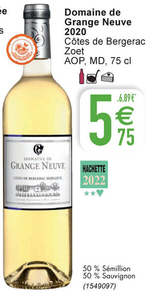 Cora Domaine De Grange Neuve 2020 Côtes de Bergerac aanbieding