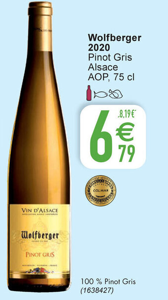 Cora Wolfberger 2020 Pinot Gris Alsace aanbieding