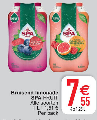Cora Spa Fruit Bruisend Limonade Alle Soorten aanbieding