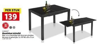 Lidl Aluminium tuintafel aanbieding