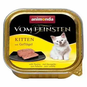 Zooplus 6x100g Kitten met Gevogelte Animonda Vom Feinsten Kattenvoer aanbieding
