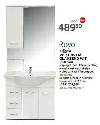 BricoPlanit Fiësta glanzend wit aanbieding