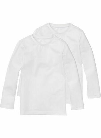 HEMA HEMA 2-pak Jongens T-shirt - Biologisch Katoen Wit (wit) aanbieding