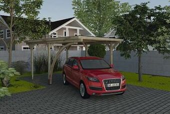 Brico Weka carport 606 A GR.1 met ronde boog 268x389cm aanbieding