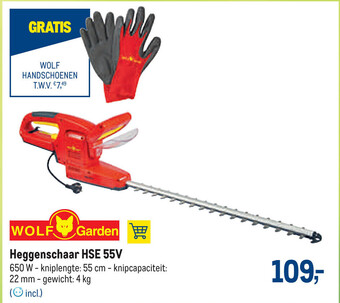 Makro Wolf Garden Heggenschaar HSE 55V aanbieding