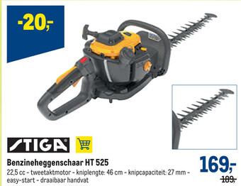 Makro Stiga Benzineheggenschaar HT 525 aanbieding
