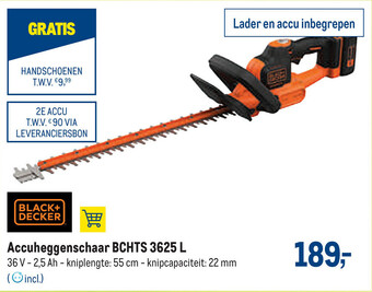 Black+Decker Accuheggenschaar BCHTS 3625 L