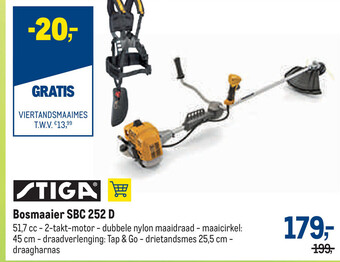 Makro Stiga Bosmaaier SBC 252 D aanbieding