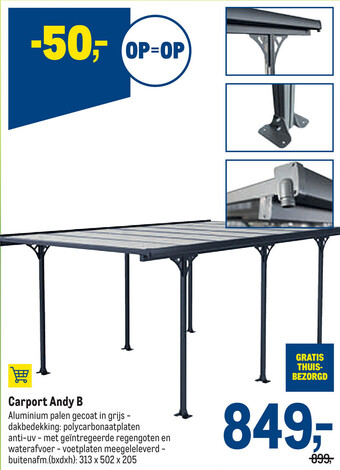 Makro Carport Andy B aanbieding