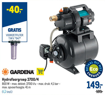 Makro Gardena Hydrofoorgroep 3700/4 aanbieding