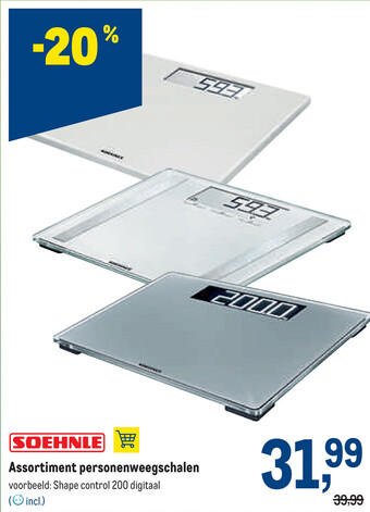 Makro Soehnle Assortiment Personenweegschalen aanbieding