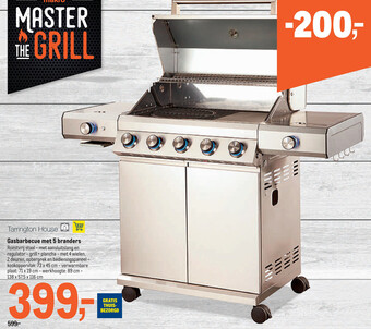 Makro Tarrington House Gasbarbecue Met 5 Branders aanbieding