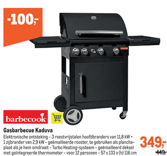 Makro Barbecook Gasbarbecue Kaduva aanbieding