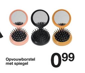 Zeeman Opvouwborstel Met Spiegel aanbieding