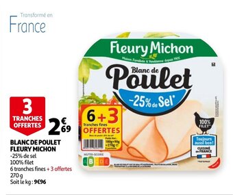 Auchan Blanc De Poulet Fleury Michon aanbieding