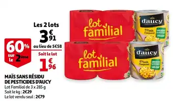 Auchan Maïs Sans Résidu De Pesticides D'Aucy aanbieding
