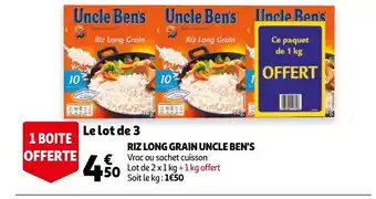Auchan Riz Long Grain Uncle Ben's aanbieding