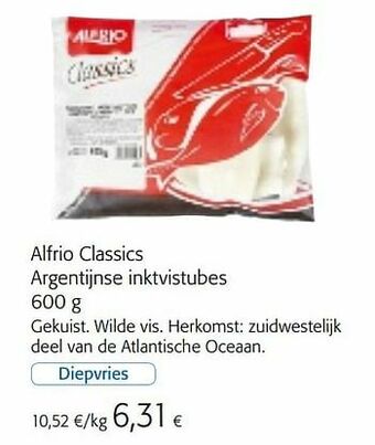 Colruyt Alfrio classics argentijnse inktvistubes aanbieding