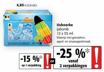 Colruyt Ijsboerke ijsbomb aanbieding