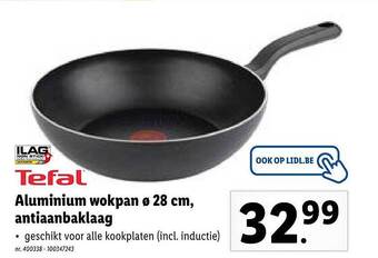 Lidl Tefal Aluminium Wokpan 28cm, Antiaanbaklaag aanbieding