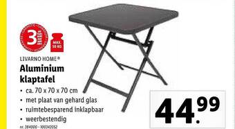 Lidl Aluminium Klaptafel aanbieding