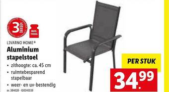 Lidl Aluminium Stapelstoel aanbieding