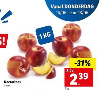 Lidl Nectarines aanbieding