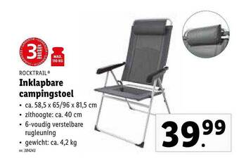 Lidl Inklapbare Campingstoel aanbieding