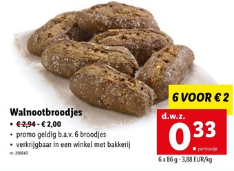 Lidl Walnootbroodjes aanbieding