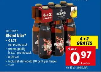 Lidl Blonde bier 6 x 33cl aanbieding