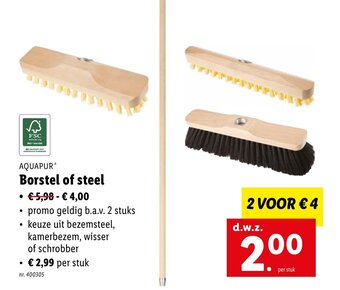 Lidl Aquapur borstel of steel aanbieding