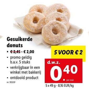 Lidl Gesuikerde donuts aanbieding
