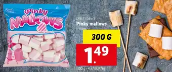 Lidl Sweet corner pinky mallows 300g aanbieding