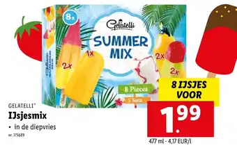 Lidl Gelatelli ijsjesmix 477ml aanbieding