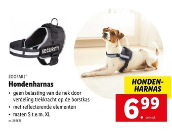Lidl Zoofari hondenharnas aanbieding