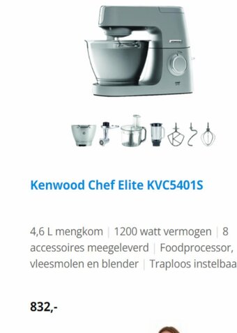 Coolblue Kenwood chef elite KVC5401S aanbieding