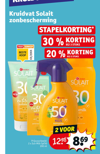 Kruidvat Kruidvat Solait Zonbescherming aanbieding