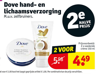 Kruidvat Dove Hand en Lichaamsverzorging aanbieding