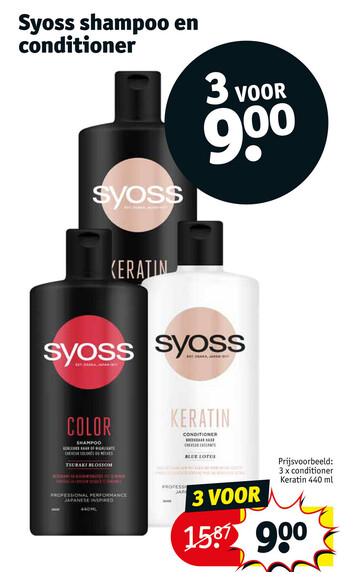 Kruidvat Syoss Shampoo en Conditioner aanbieding